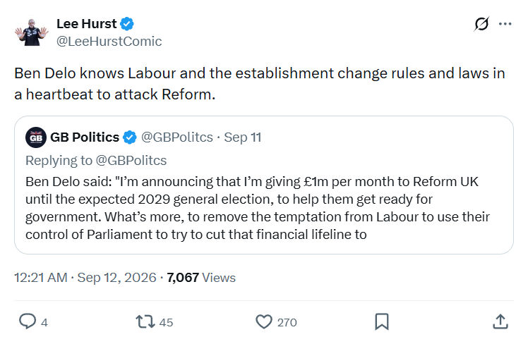 Lee Hurst: Ben Delo knows Labour...