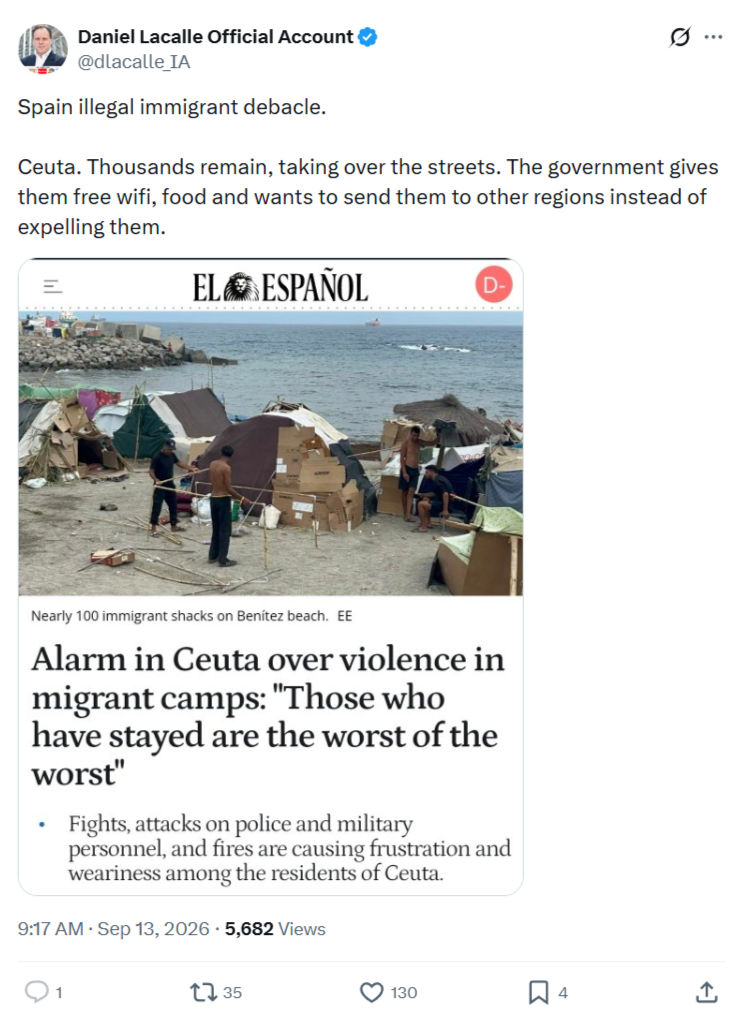 Daniel Lacalle: Spain illegal immigrant debacle...