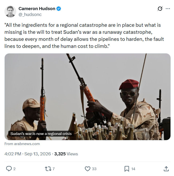 Cameron Hudson: "All the ingredients for a regional...