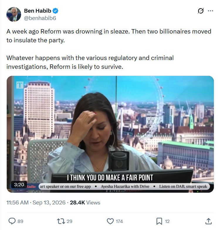 Ben Habib: A week ago Reform was drowning...