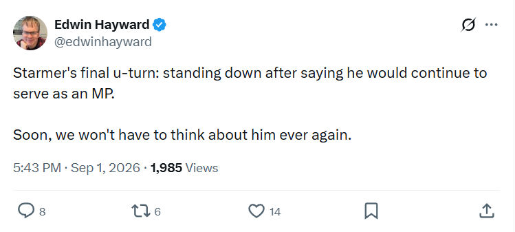 Edwin Hayward: Starmer's final u-turn...