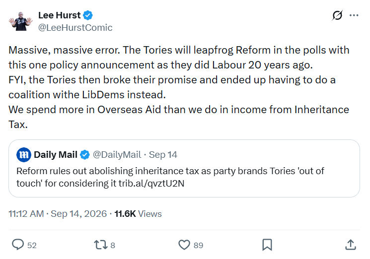 Lee Hurst: Massive, massive error...