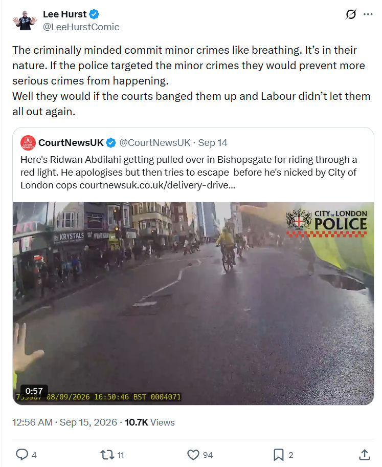 Lee Hurst: The criminally minded...