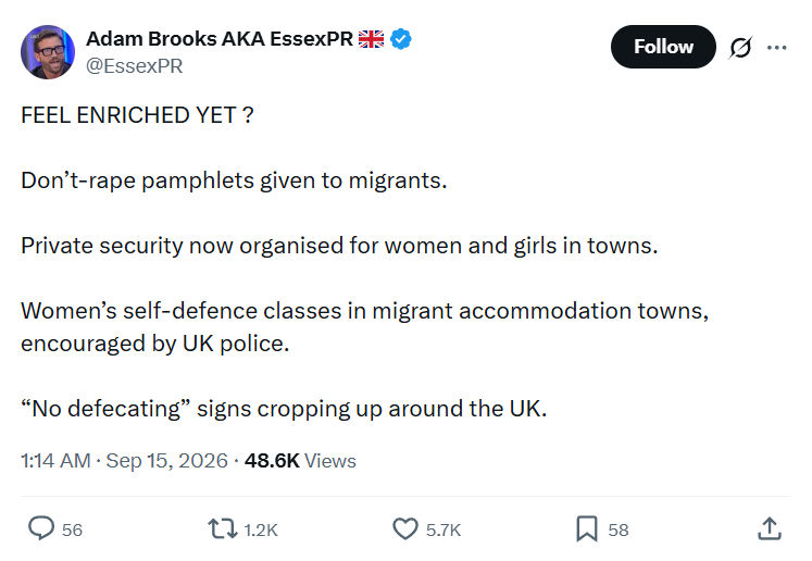 Adam Brooks: FEEL ENRICHED YET...