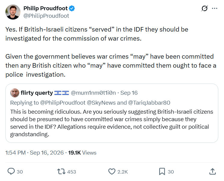 Philip Proudfoot: Yes. If British-Israeli citizens...