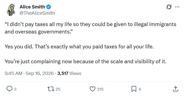 Alice Smith: I didn’t pay taxes all my life...