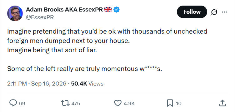 Adam Brooks: Imagine pretending that...