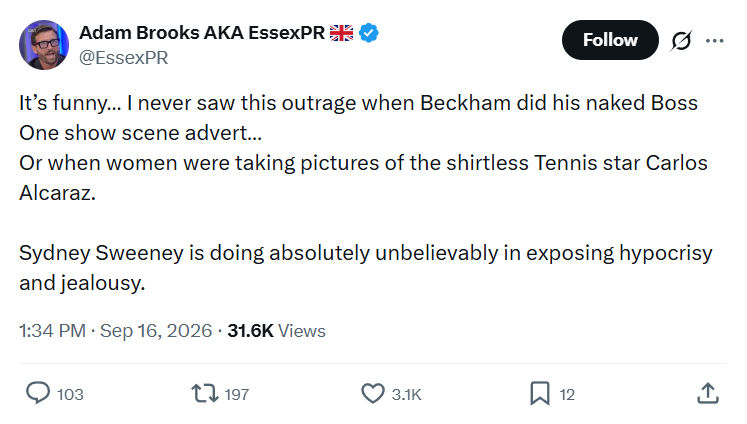 Adam Brooks: It’s funny…