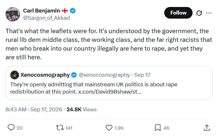 Carl Benjamin: That's what the leaflets were for...