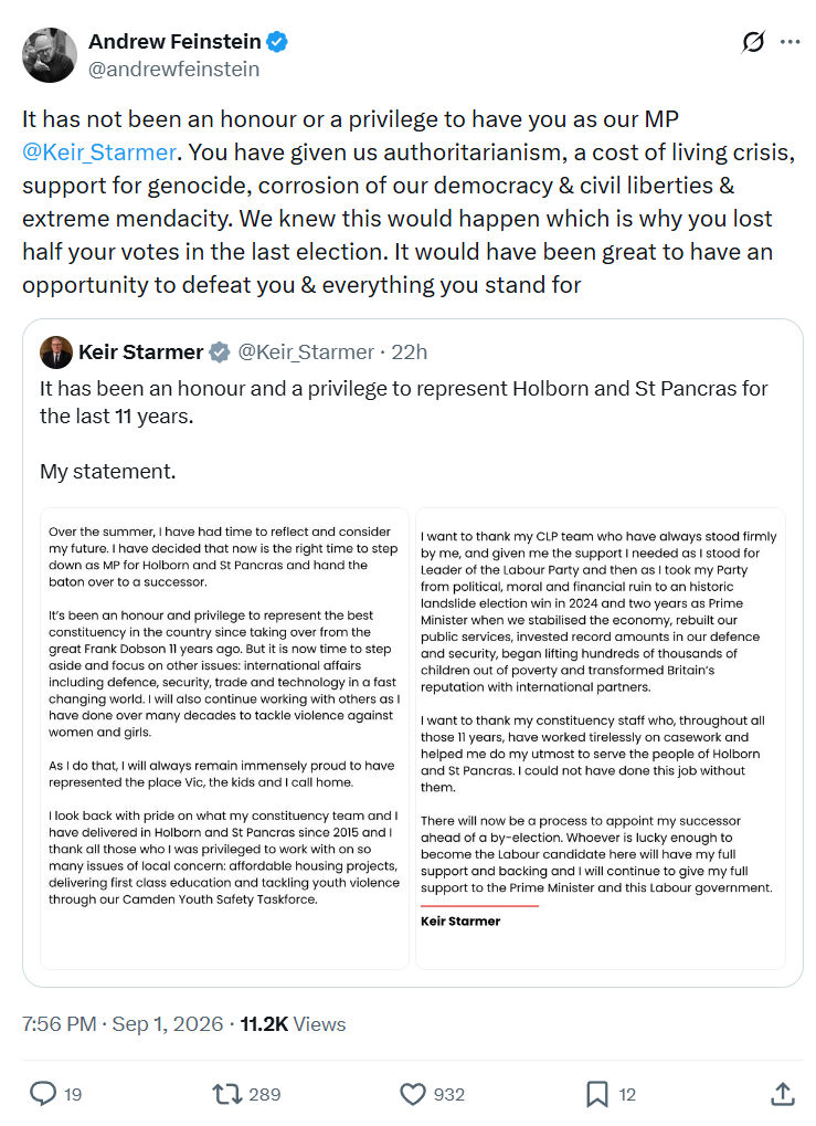 Andrew Feinstein: It has not been an honour...
