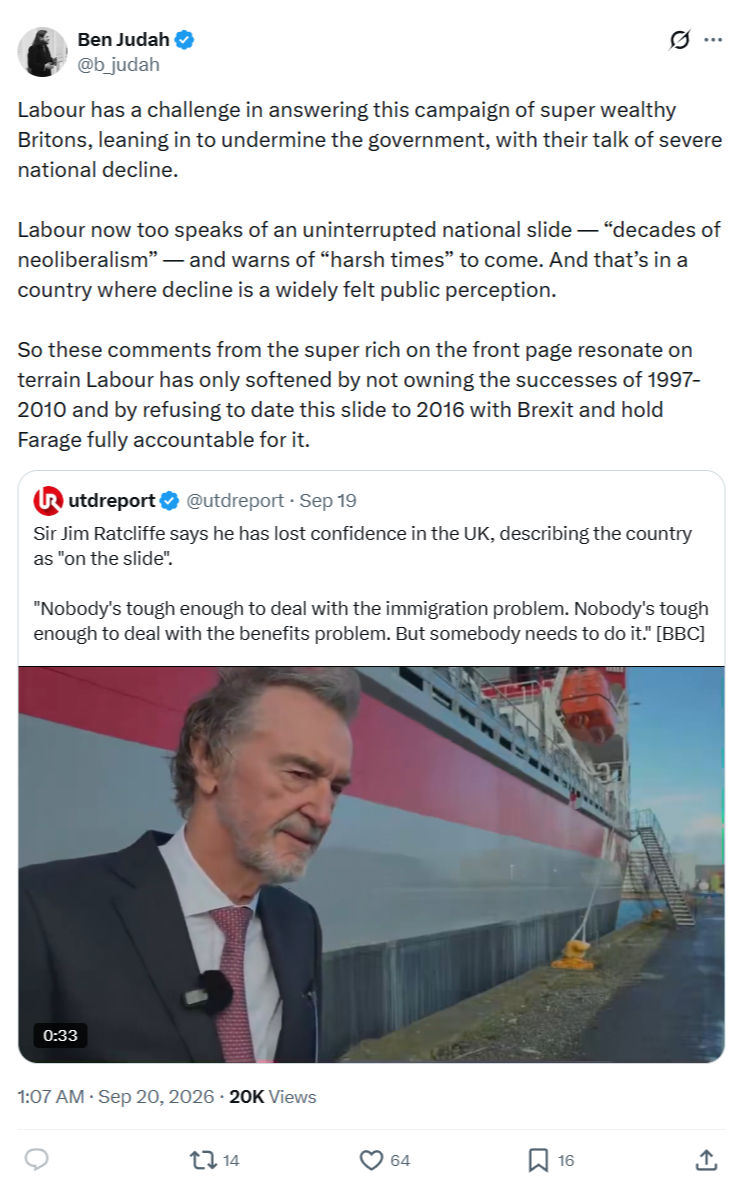 Ben Judah: Labour has a challenge...
