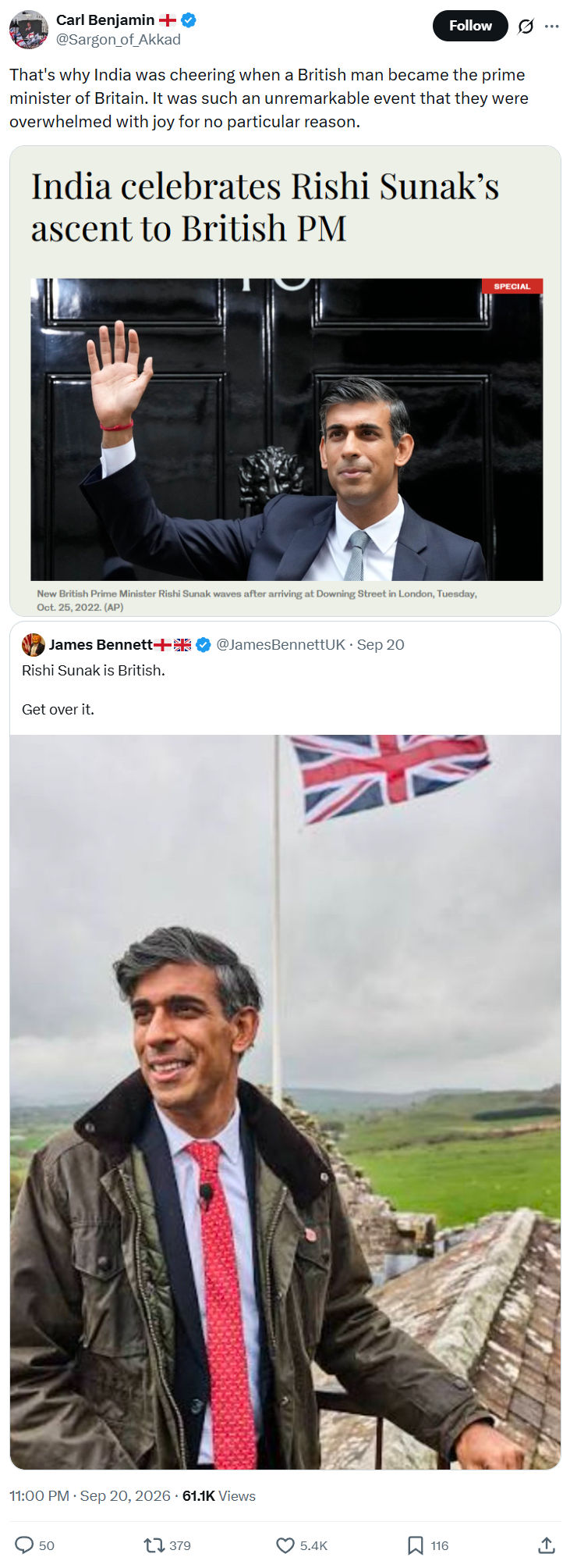 Carl Benjamin: That's why India was cheering...