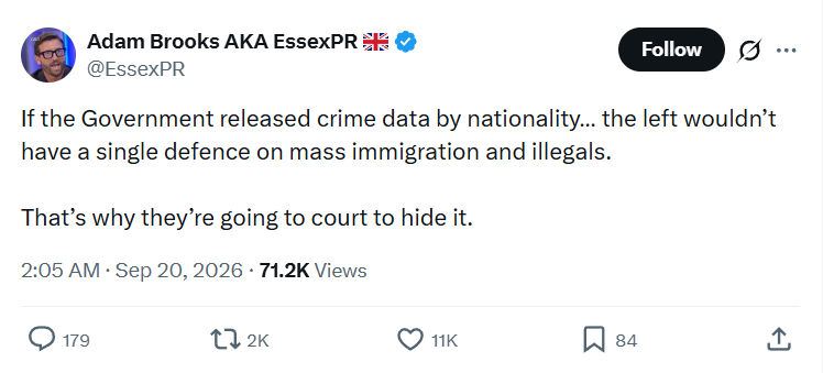 Adam Brooks: If the Government released...