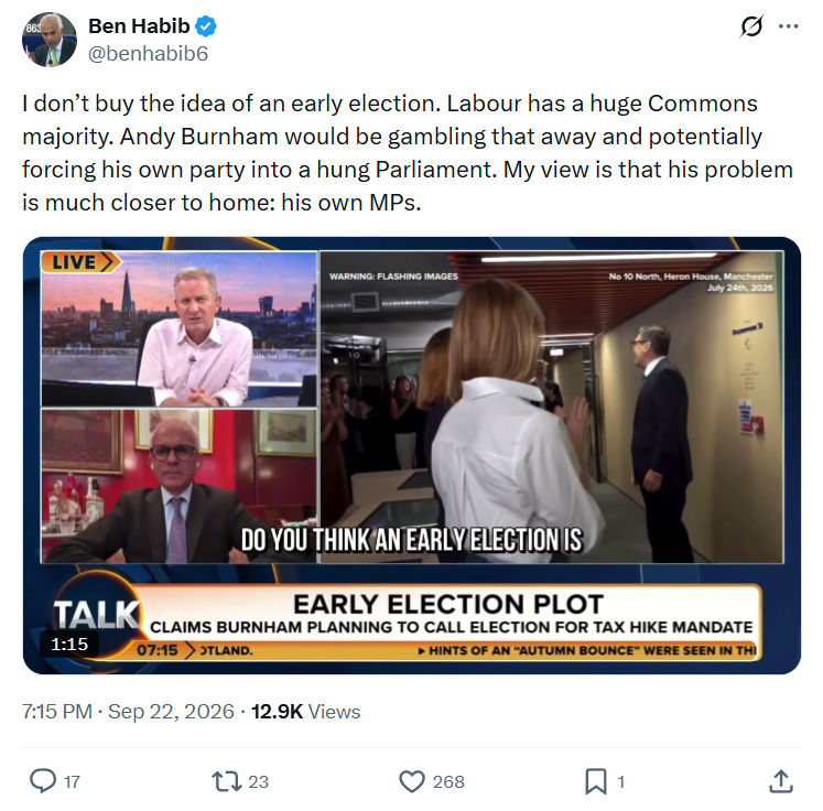 Ben Habib: I don’t buy the idea of an early election...