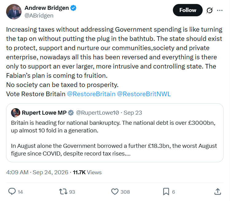 Andrew Bridgen: Increasing taxes without addressing...