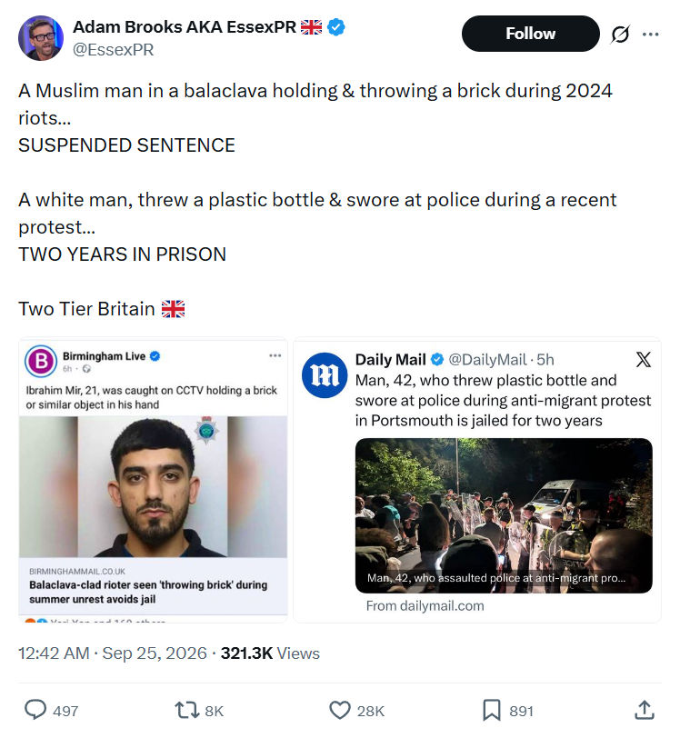 Adam Brooks: A Muslim man in a balaclava...