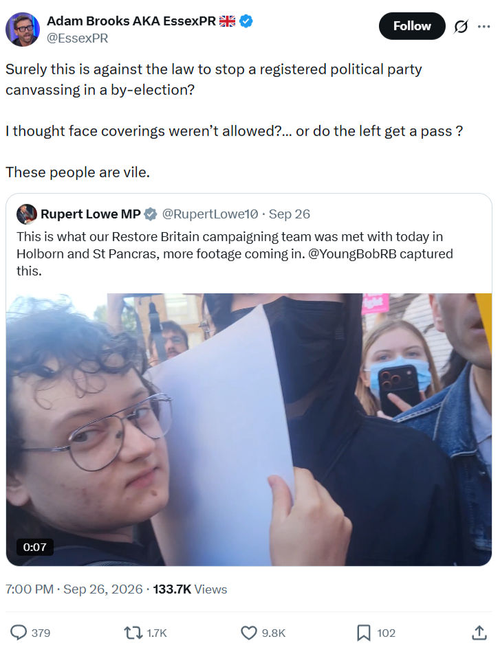 Adam Brooks: Surely this is against the law...