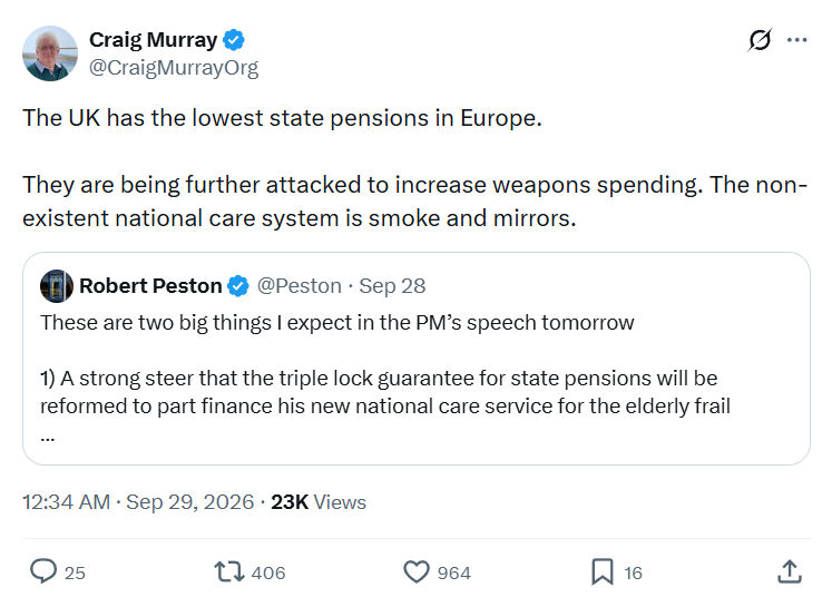 Craig Murray: The UK has the lowest state...