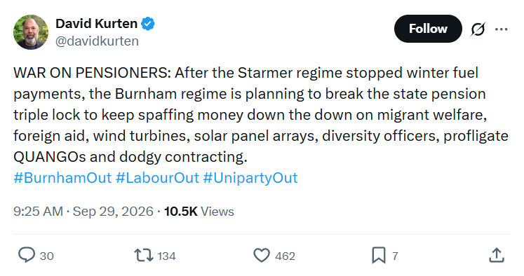 David Kurten: WAR ON PENSIONERS...