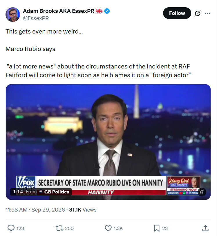 Adam Brooks: This gets even more weird…