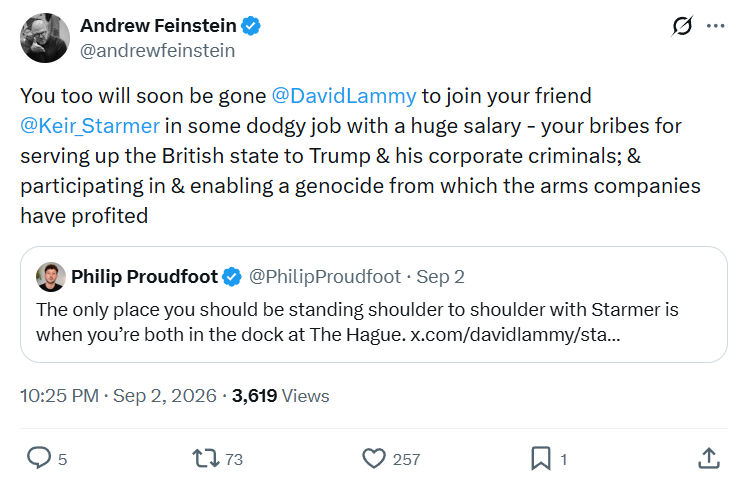 Andrew Feinstein: You too will soon be gone...