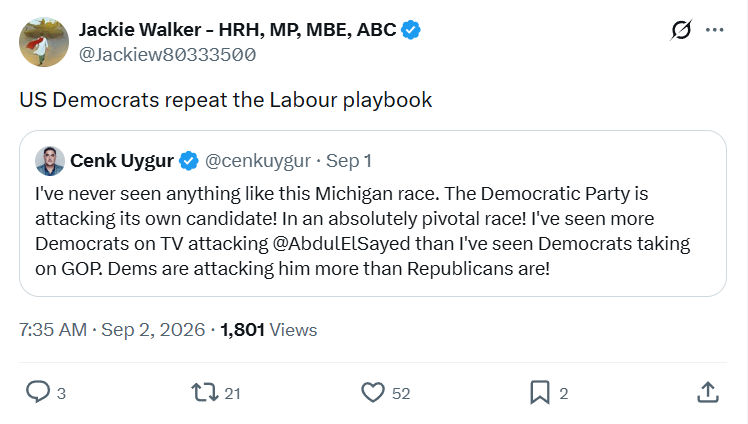 Jackie Walker: US Democrats...