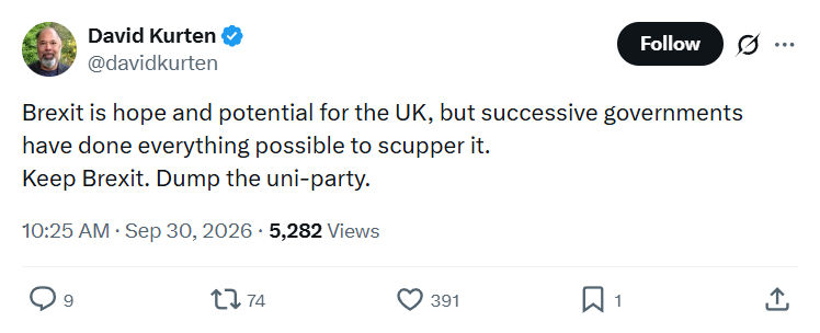 David Kurten: Brexit is hope and potential...