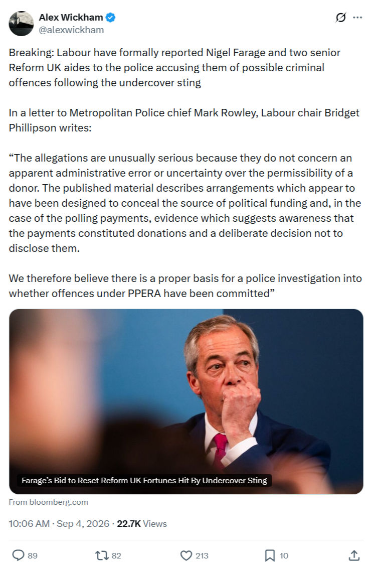 Alex Wickham: Breaking: Labour have formally...