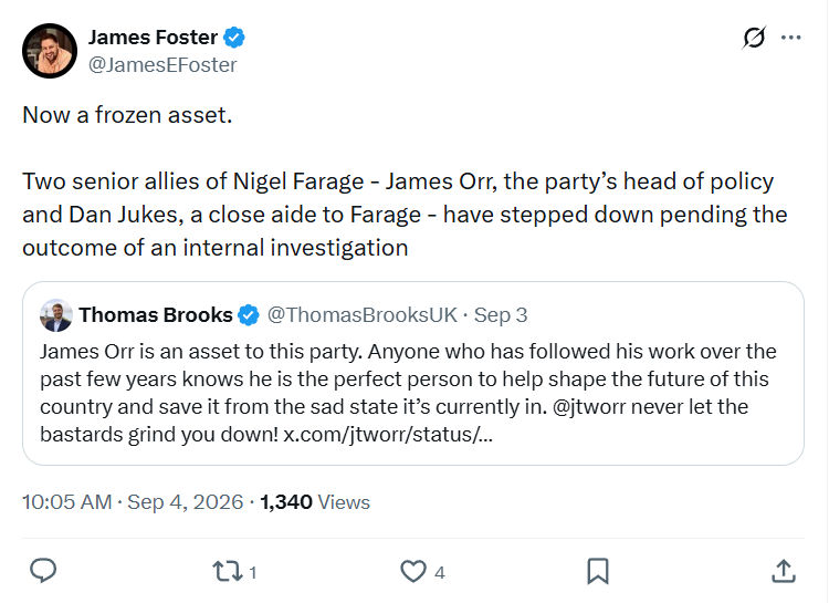 James Foster: Now a frozen asset...