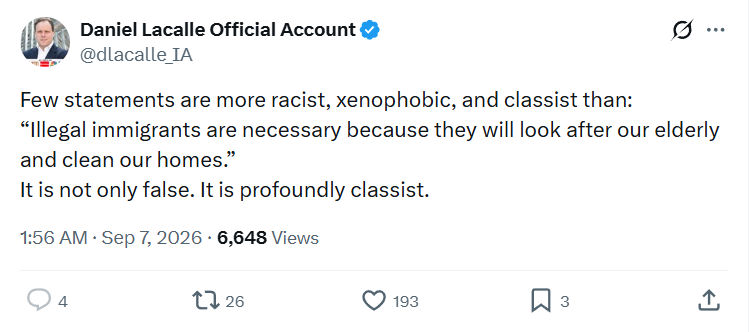 Daniel Lacalle: Few statements are more racist...