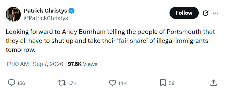 Patrick Christys: Looking forward to Andy Burnham...