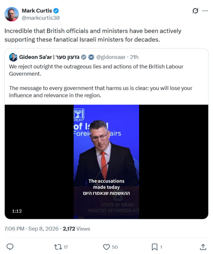 Mark Curtis: Incredible that British officials...