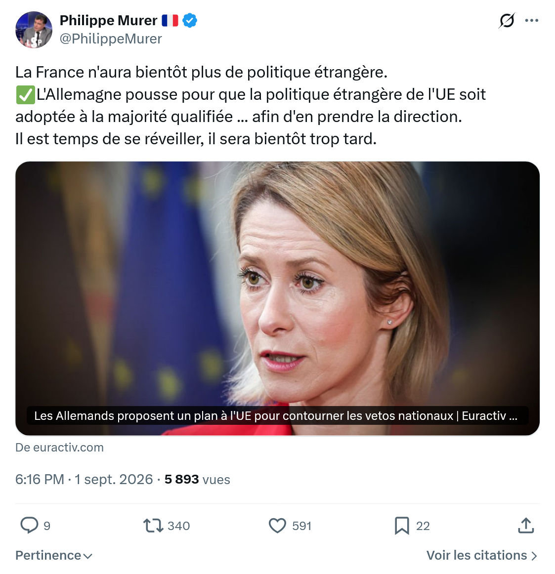 Philippe Murer: La France n'aura bientôt plus...