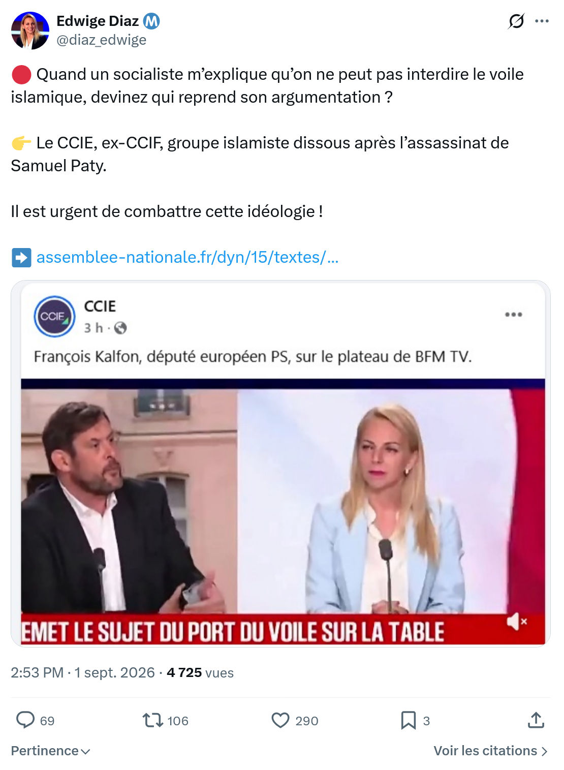 Edwige Diaz: Quand un socialiste m’explique...