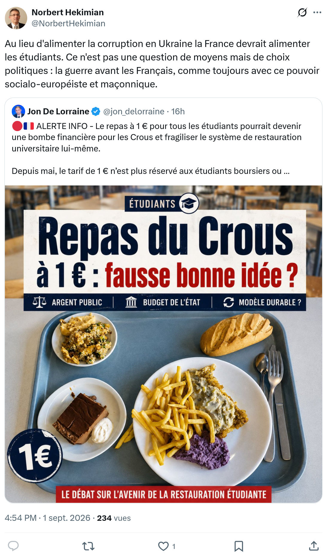 Norbert Hekimian: Au lieu d'alimenter la corruption...