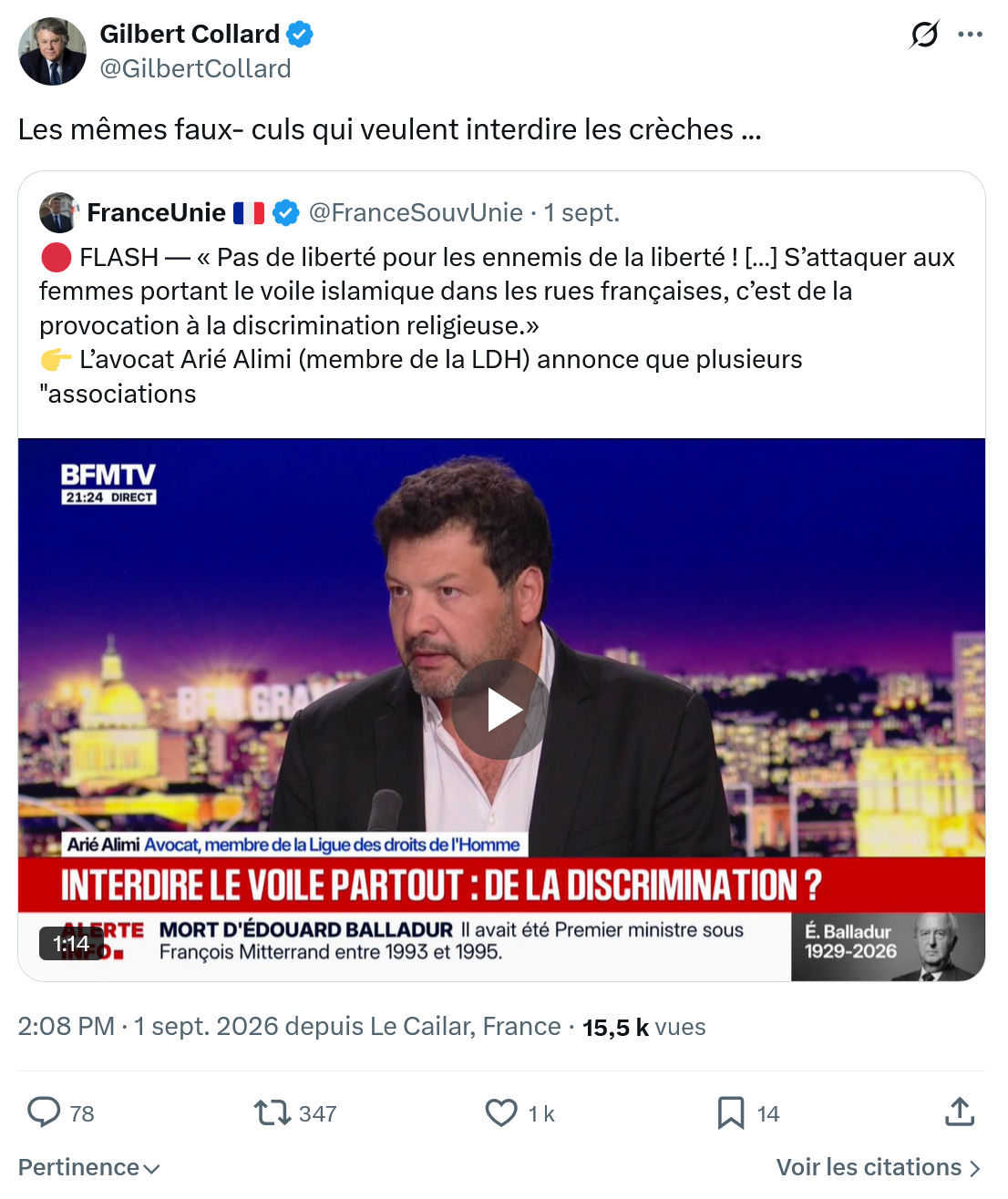 Gilbert Collard: Les mêmes faux- culs...