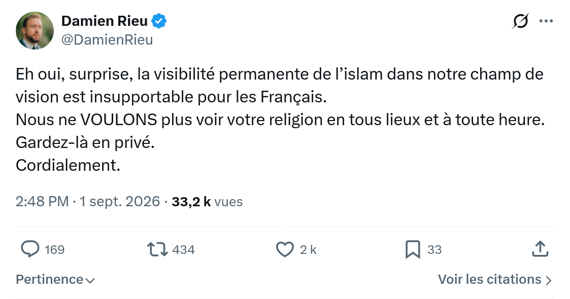 Damien Rieu: Eh oui, surprise, la visibilité...