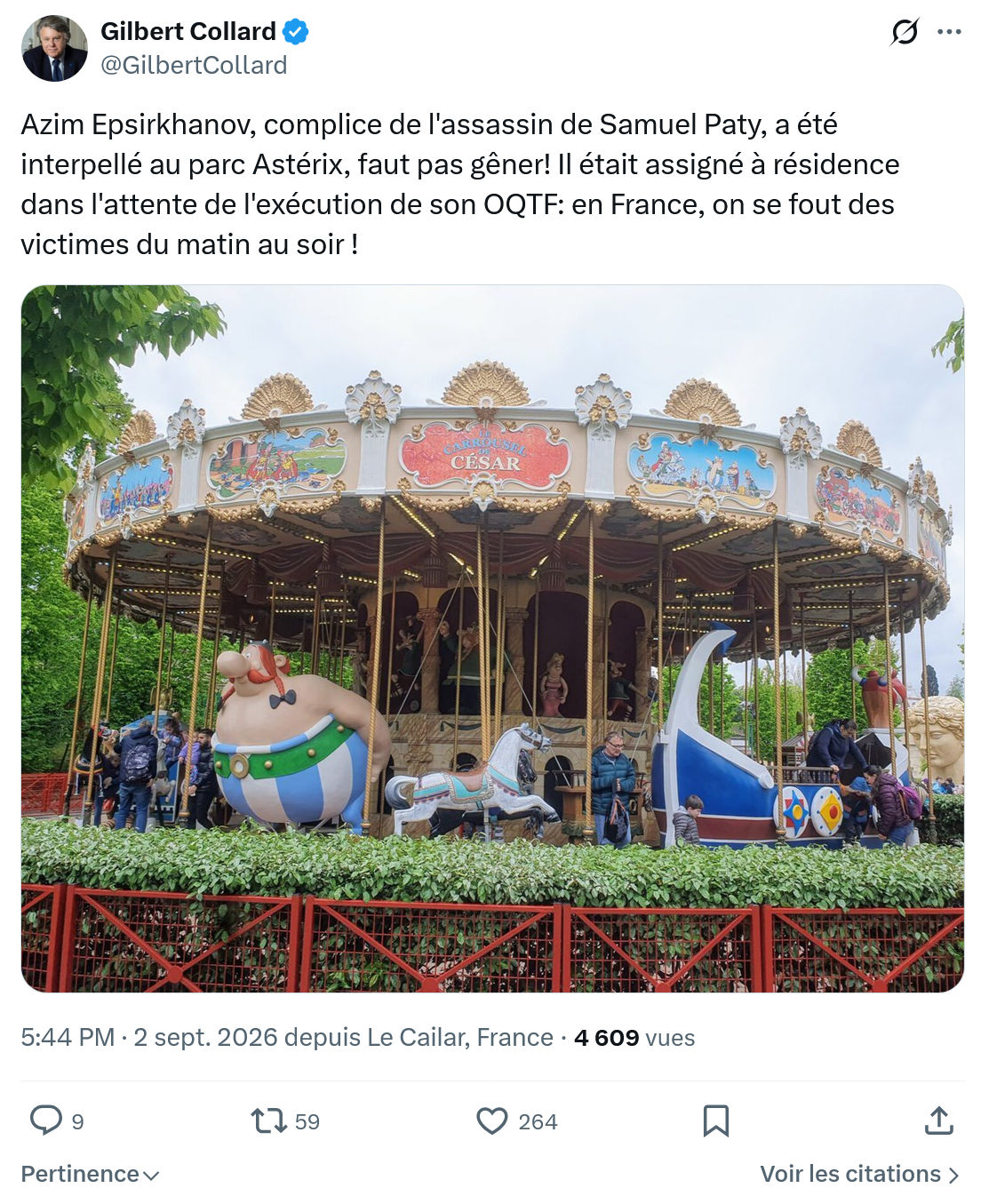Gilbert Collard: Azim Epsirkhanov, complice de l'assassin...