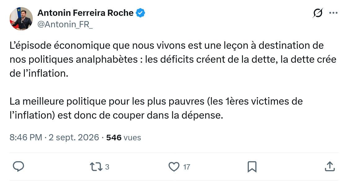Antonin Ferreira Roche: L’épisode économique que nous vivons...
