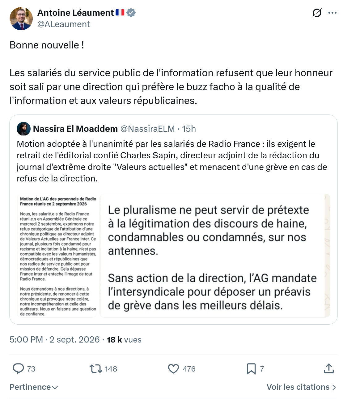 Antoine Léaument: Les salariés du service public...