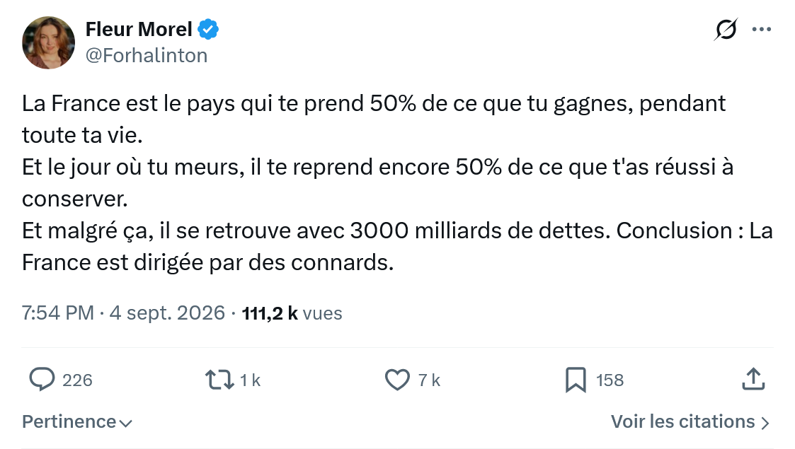Fleur Morel: La France est le pays qui te...
