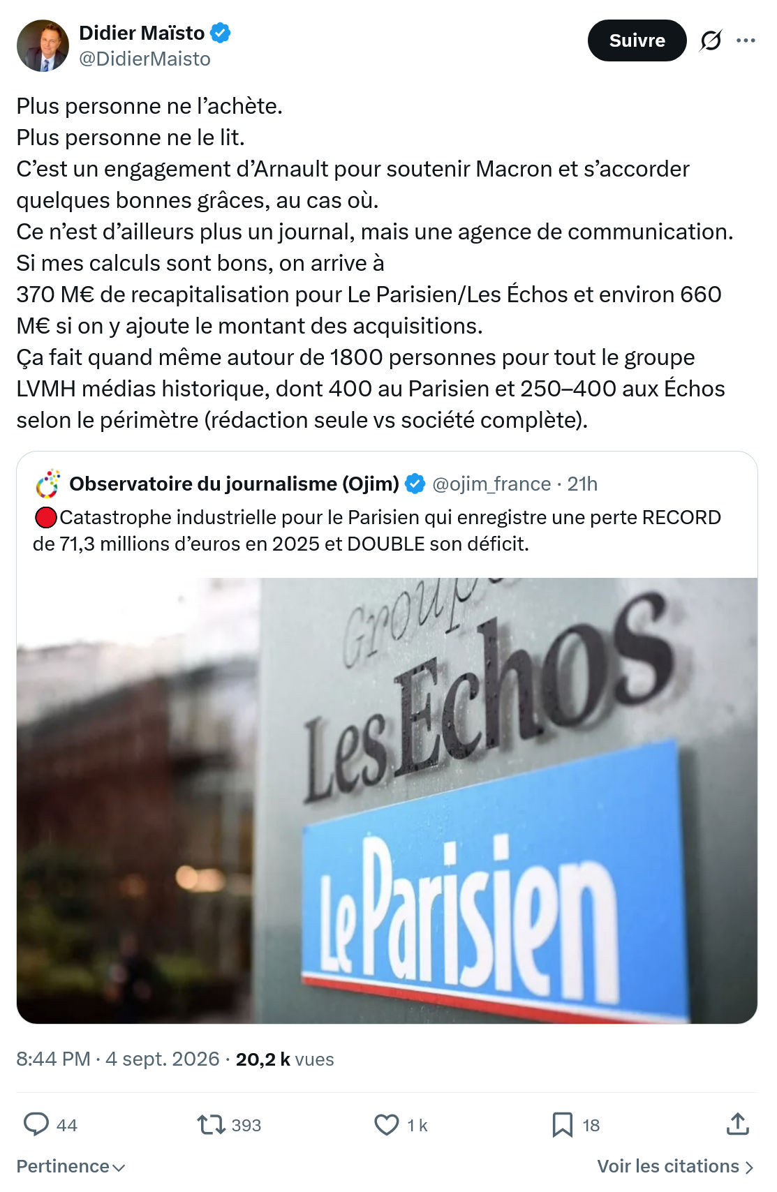 Didier Maïsto: Plus personne ne l’achète...
