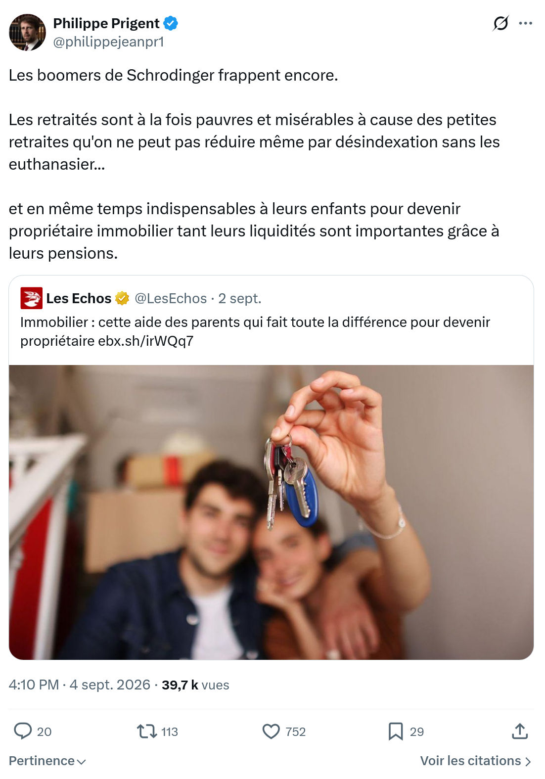 Philippe Prigent: Les boomers de Schrodinger...