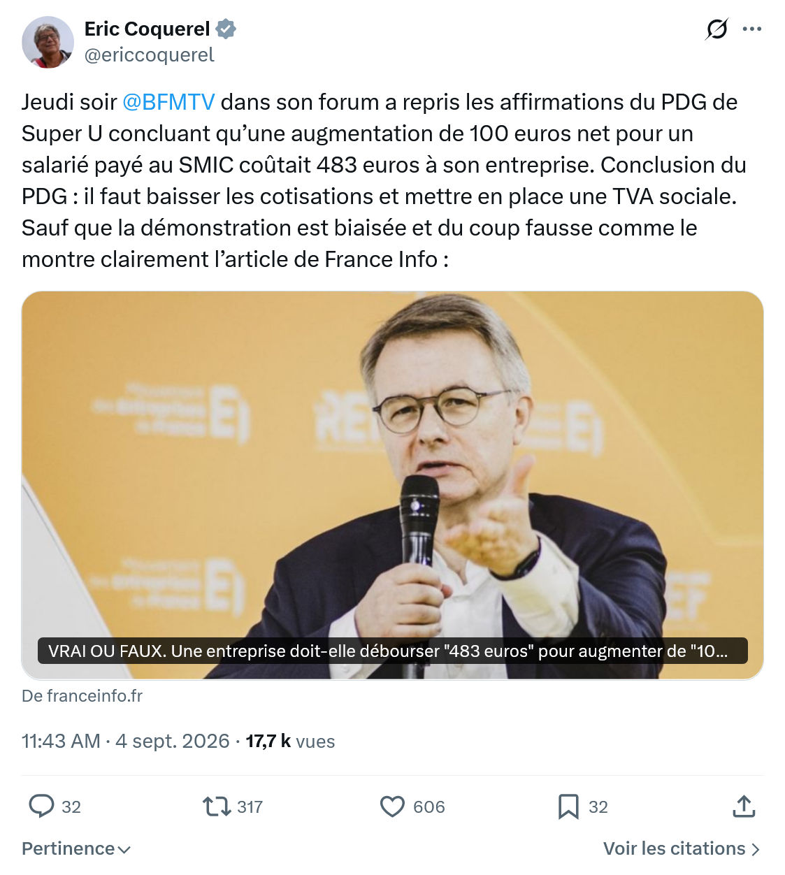 Eric Coquerel: Jeudi soir @BFMTV...