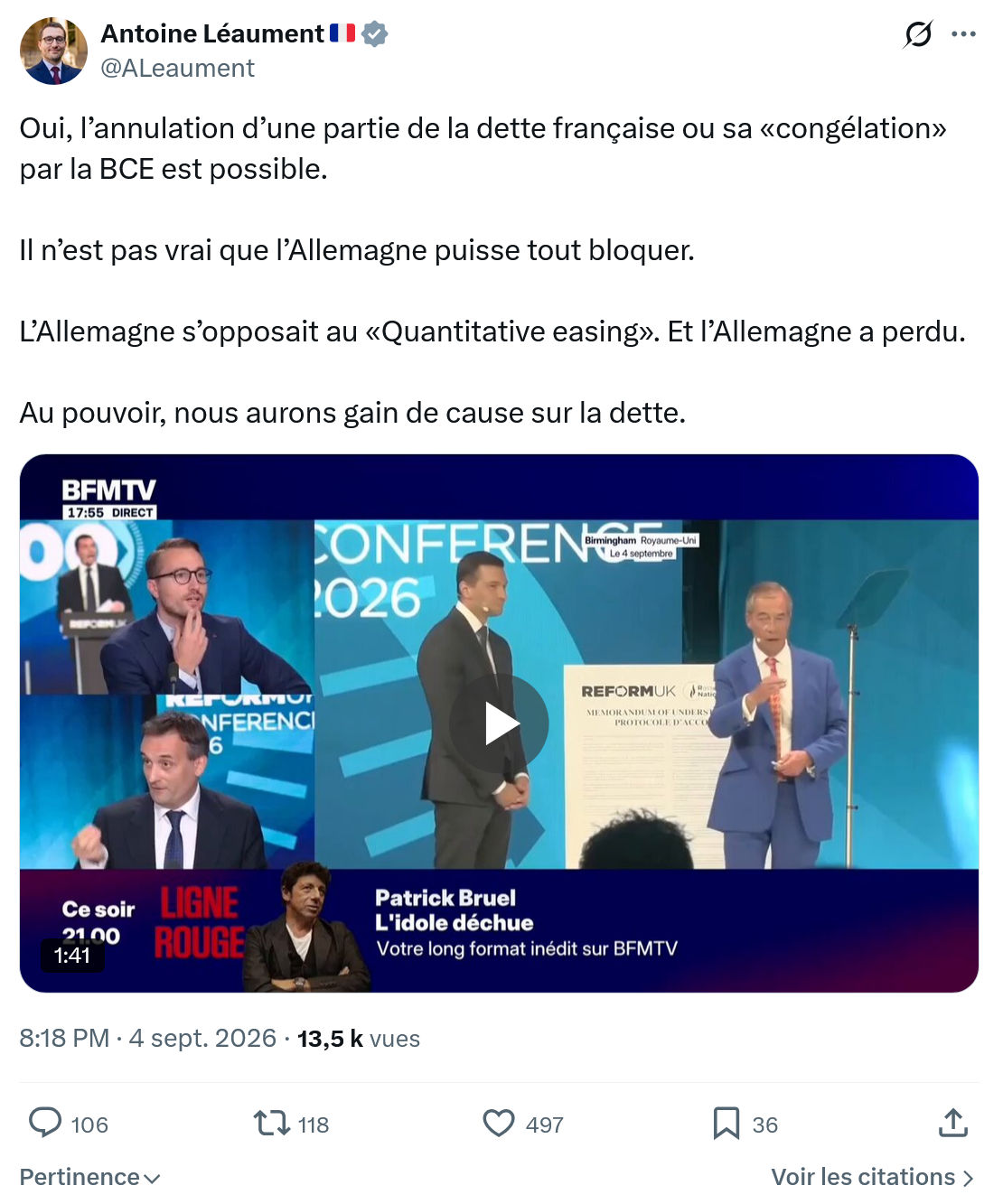 Antoine Léaument: Oui, l’annulation d’une partie...