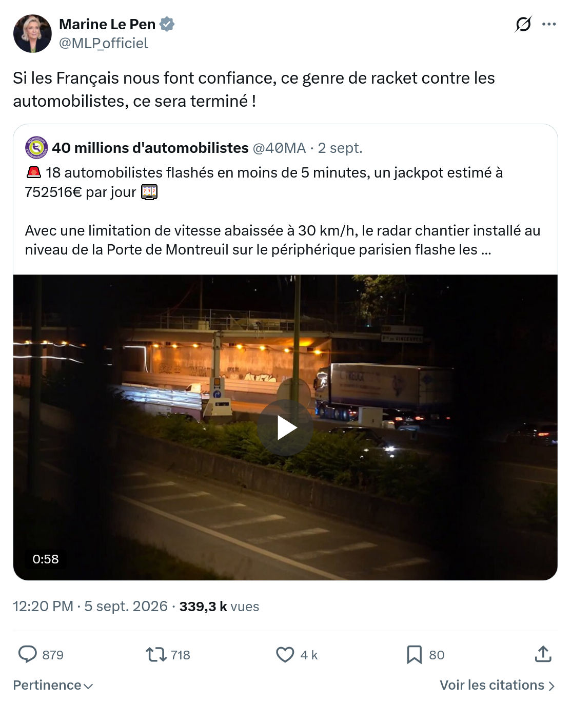 Marine Le Pen: Si les Français nous font confiance...