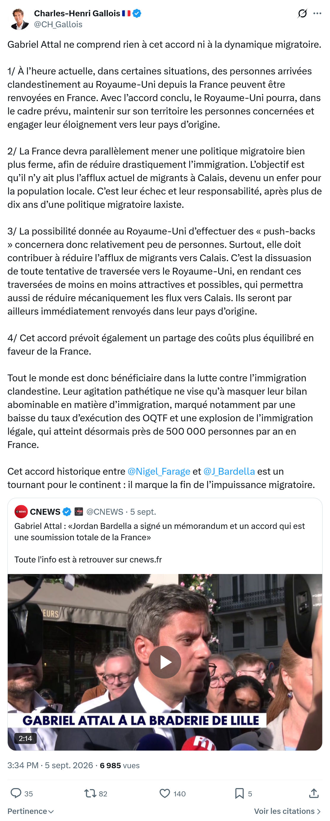 Charles-Henri Gallois: Gabriel Attal ne comprend...