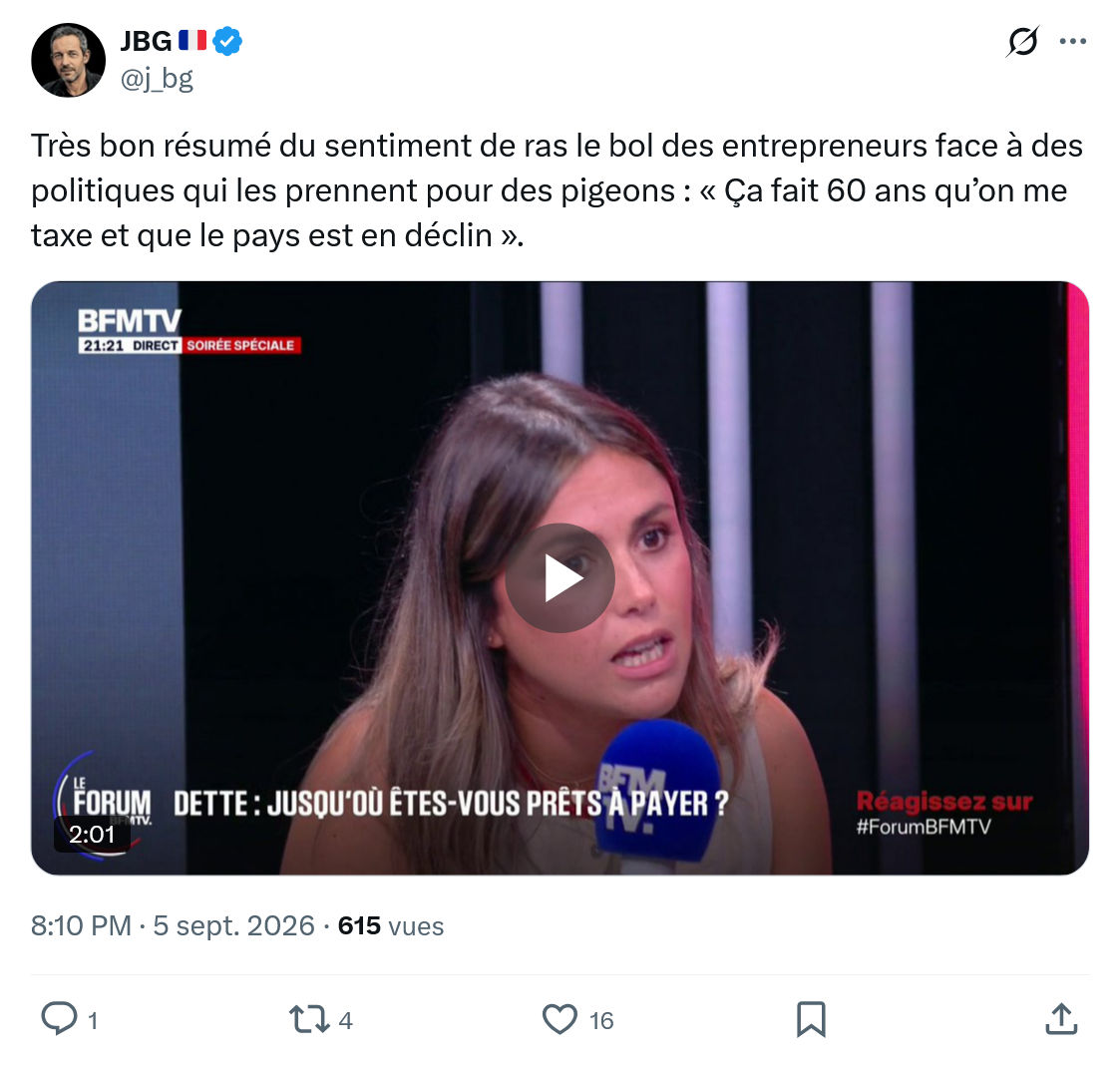 JBG: Très bon résumé du sentiment...