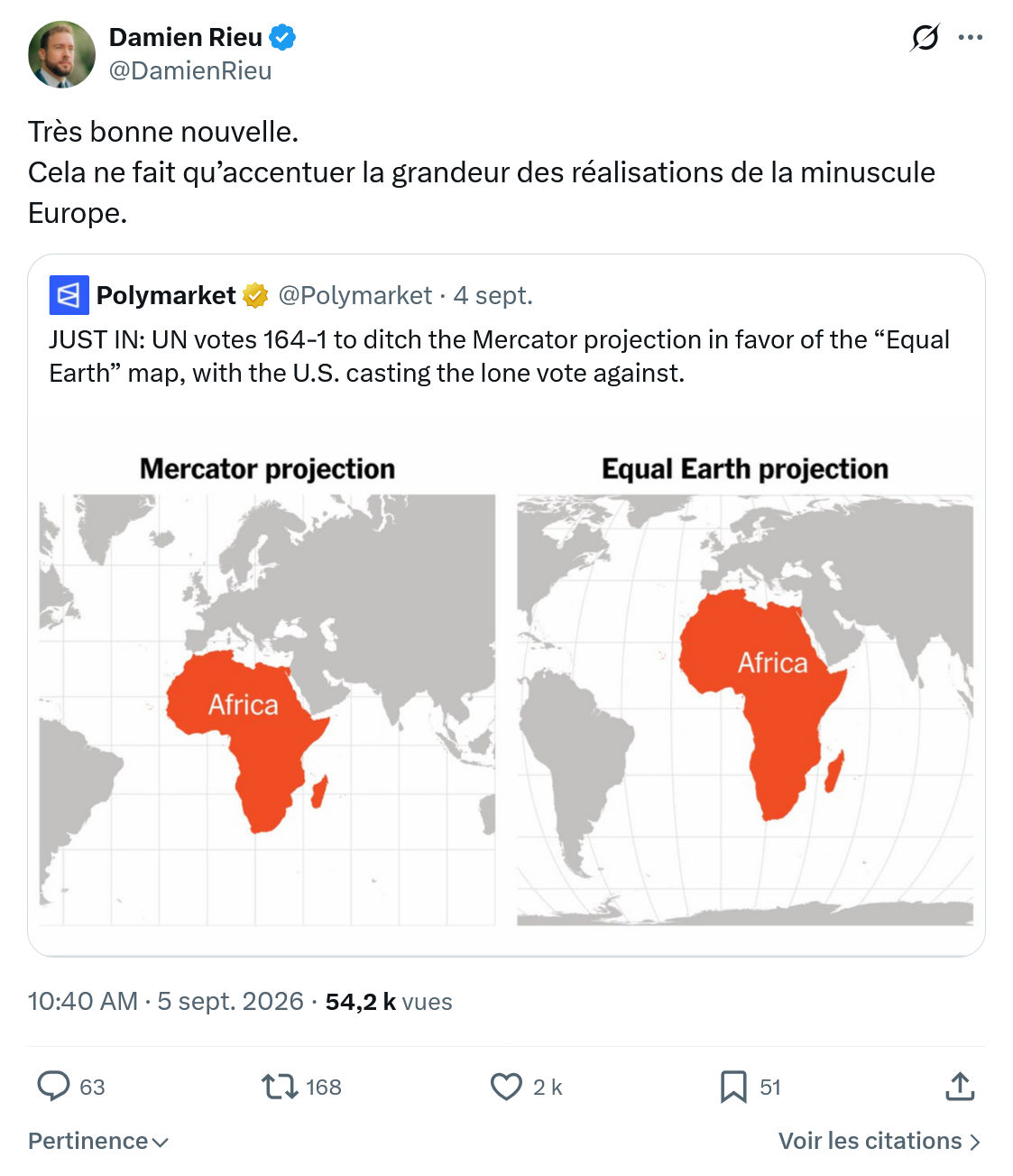 Damien Rieu: Très bonne nouvelle...