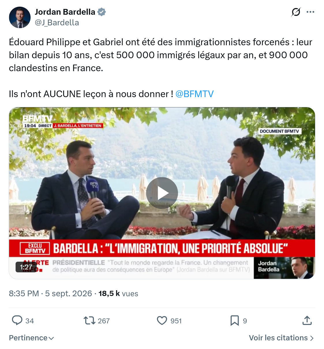 Jordan Bardella: Édouard Philippe et Gabriel...